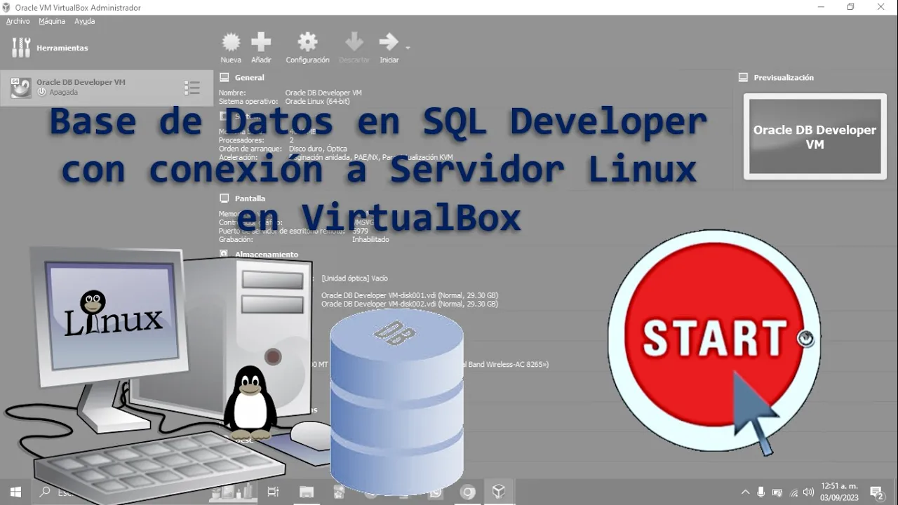 Tutorial: Base de datos en SQL Developer conectada a Linux en VirtualBox